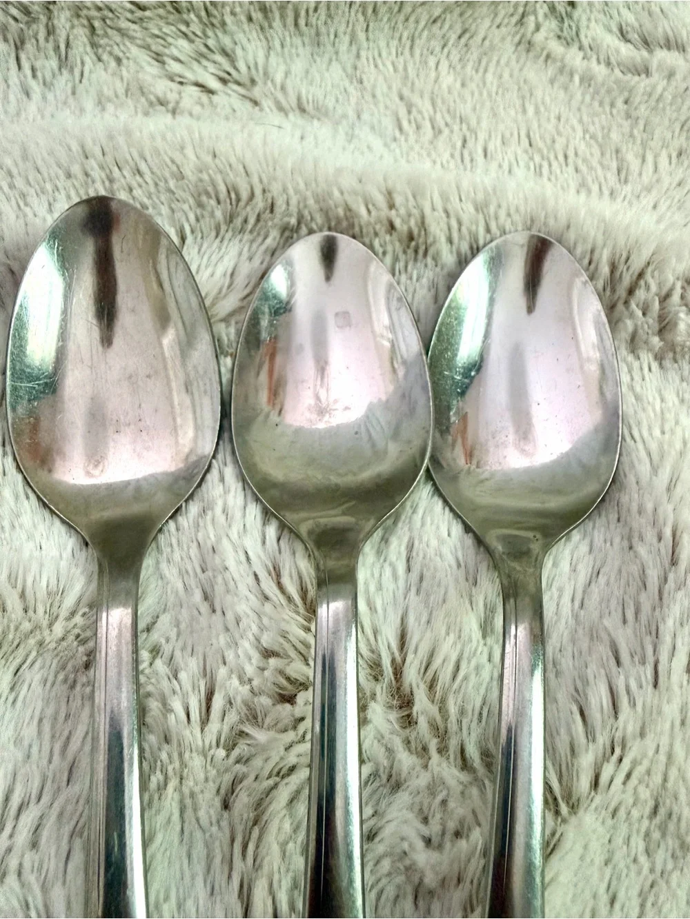 1950’s Vintage Everlasting Stainless Steel Teaspoons set of 3 with Starburst